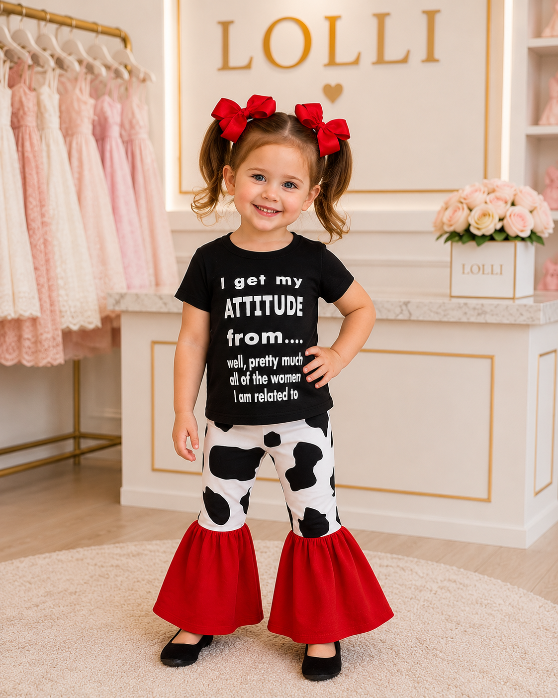 Little Miss Attitude Bell Bottom Set
