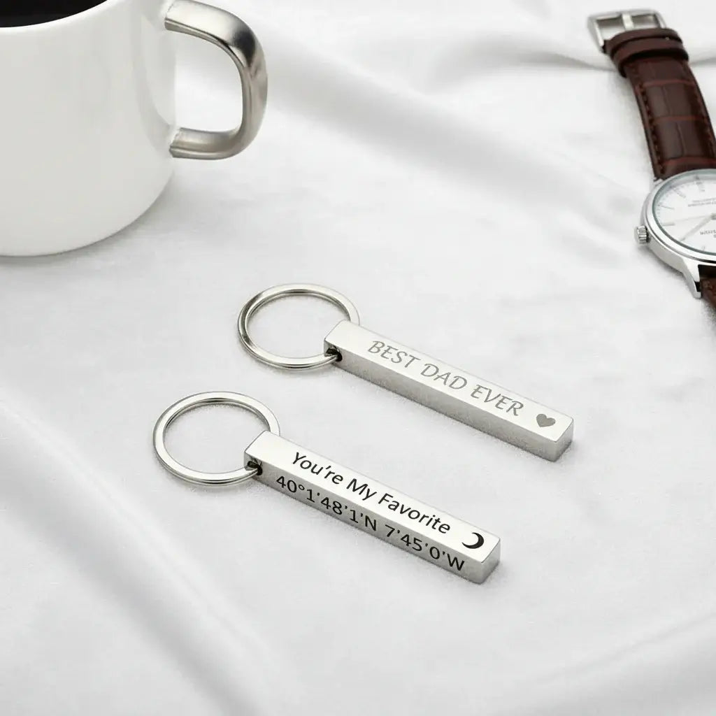 Personalized 3D Keychain 4 Sided Engraving