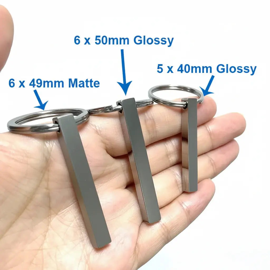 Personalized 3D Keychain 4 Sided Engraving
